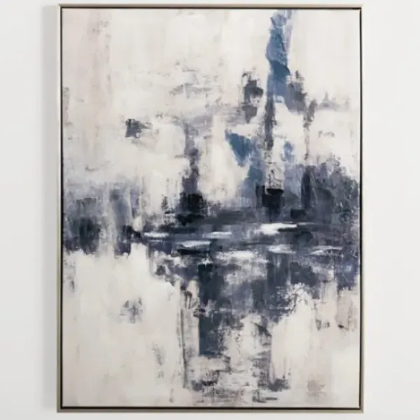 Canvas Art-Kirkland's Home Blue Era Abstract Ii Framed Canvas Art Print Blue/White