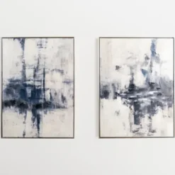 Canvas Art-Kirkland's Home Blue Era Abstract Ii Framed Canvas Art Print Blue/White