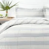 Comforters-Kirkland's Home Blue Faded Stripe 3-Pc. Queen Comforter Set Blue/White