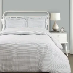 Comforters-Kirkland's Home Blue Farmhouse 3-Pc. King Comforter Set Blue/Ivory