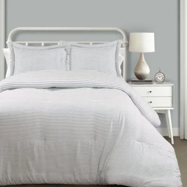 Comforters-Kirkland's Home Blue Farmhouse 3-Pc. King Comforter Set Blue/Ivory