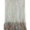 Blankets & Throws-Kirkland's Home Blue Faux Mohair Fringe Throw Blue/Brown