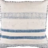 Pillows-Kirkland's Home Blue Feather Fill Pillow Blue/Ivory