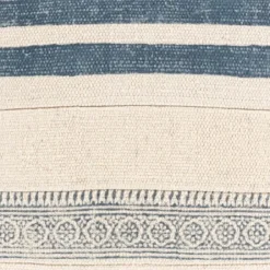 Pillows-Kirkland's Home Blue Feather Fill Pillow Blue/Ivory
