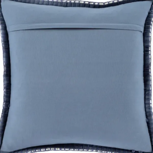 Pillows-Kirkland's Home Blue Feather Fill Pillow Blue/Ivory