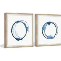 Framed Art-Kirkland's Home Blue Flash Framed Art Prints, Set Of 2 Blue/White