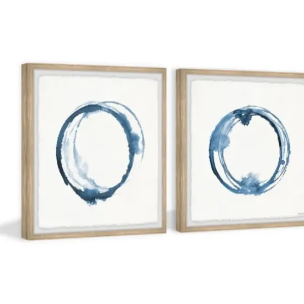 Framed Art-Kirkland's Home Blue Flash Framed Art Prints, Set Of 2 Blue/White