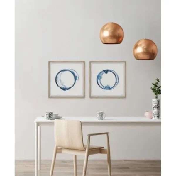 Framed Art-Kirkland's Home Blue Flash Framed Art Prints, Set Of 2 Blue/White
