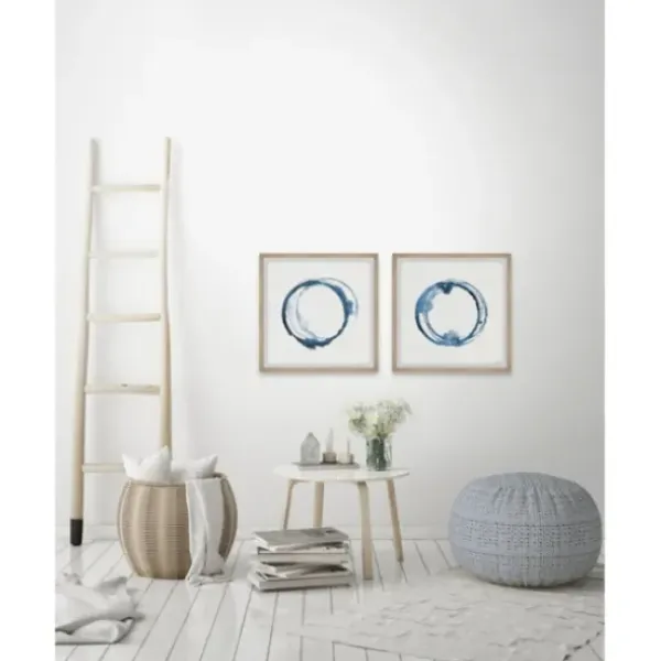 Framed Art-Kirkland's Home Blue Flash Framed Art Prints, Set Of 2 Blue/White