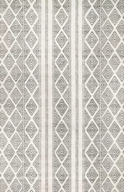 Outdoor Rugs-Kirkland's Home Blue Floral Burst Outdoor Area Rug, 6X9 Blue/White
