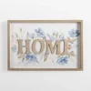 Wall Quotes & Signs-Kirkland's Home Blue Floral Home Wall Plaque White/Blue/Gray