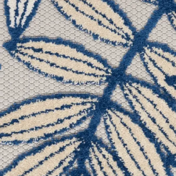 Outdoor Rugs-Kirkland's Home Blue Floral Medallion Outdoor Area Rug, 7X9 Blue/Multi