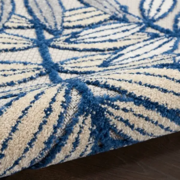 Outdoor Rugs-Kirkland's Home Blue Floral Medallion Outdoor Area Rug, 7X9 Blue/Multi