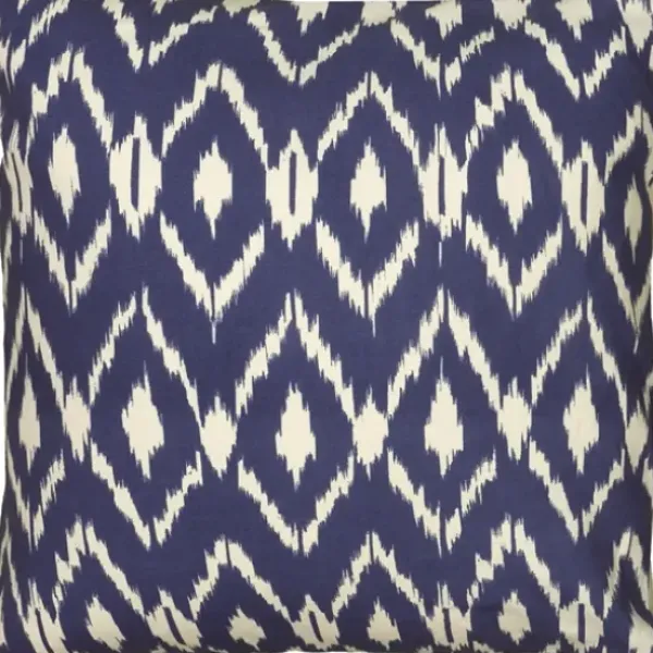 Pillows-Kirkland's Home Blue Fractured Ikat Pillow Blue/Tan