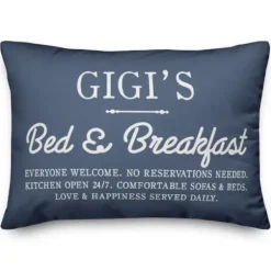 Pillows-Kirkland's Home Blue Gigi'S Bed And Breakfast Accent Pillow Blue/White