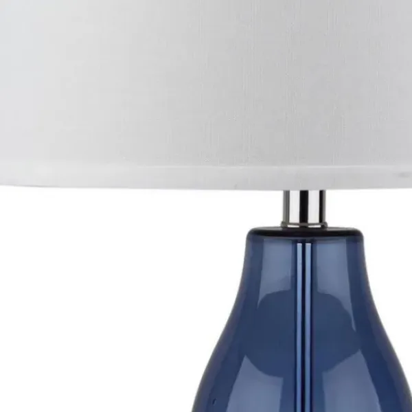 Table Lamps-Kirkland's Home Blue Glass Hourglass Table Lamps, Set Of 2 White