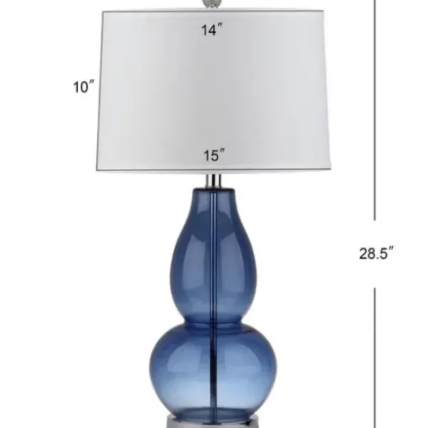 Table Lamps-Kirkland's Home Blue Glass Hourglass Table Lamps, Set Of 2 White