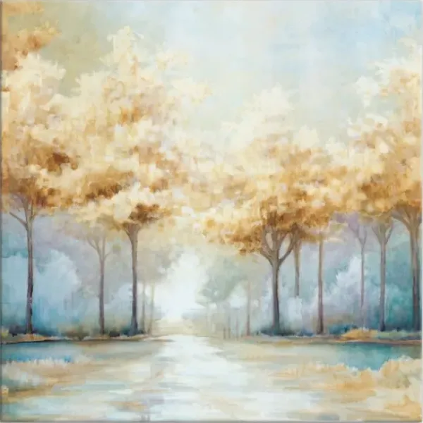Canvas Art-Kirkland's Home Blue Golden Landscape Canvas Art Print, 40X40 In. Blue/Gold