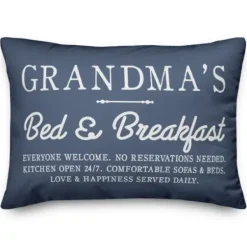 Pillows-Kirkland's Home Blue Grandma'S Bed And Breakfast Accent Pillow Blue/White