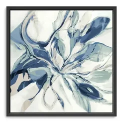 Canvas Art-Kirkland's Home Blue Halcyon Framed Canvas Art Print Blue/White