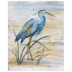 Canvas Art-Kirkland's Home Blue Heron Giclee Canvas Art Print Blue/Tan