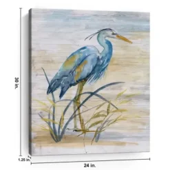 Canvas Art-Kirkland's Home Blue Heron Giclee Canvas Art Print Blue/Tan