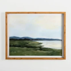 Framed Art-Kirkland's Home Blue Inkland Framed Art Print Green/Blue/White