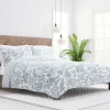 Quilts-Kirkland's Home Blue Jacobean Reversible 2-Pc. Twin Quilt Set Blue/White
