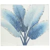 Framed Art-Kirkland's Home Blue Leaves Coastal Metal Art Print Blue/White