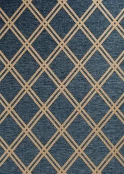 Outdoor Rugs-Kirkland's Home Blue Malibu Arrows Outdoor Area Rug, 7X9 Blue/Ivory