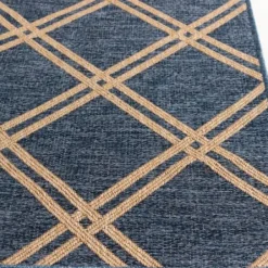 Outdoor Rugs-Kirkland's Home Blue Malibu Arrows Outdoor Area Rug, 7X9 Blue/Ivory
