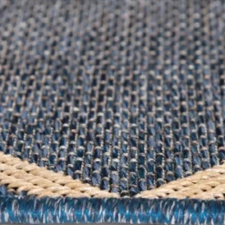 Outdoor Rugs-Kirkland's Home Blue Malibu Arrows Outdoor Area Rug, 7X9 Blue/Ivory