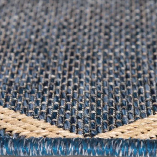 Outdoor Rugs-Kirkland's Home Blue Malibu Arrows Outdoor Area Rug, 7X9 Blue/Ivory