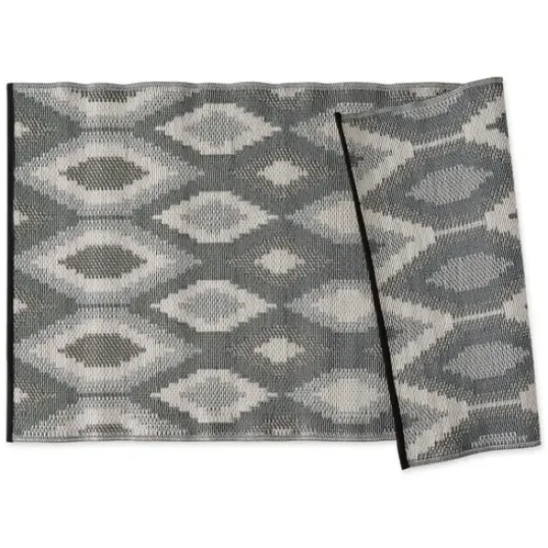 Outdoor Rugs-Kirkland's Home Blue Malibu Leafy Outdoor Area Rug, 7X10 Blue/Gray