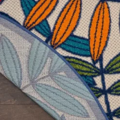 Outdoor Rugs-Kirkland's Home Blue Malibu Tribal Outdoor Area Rug, 7X9 Blue/Gray