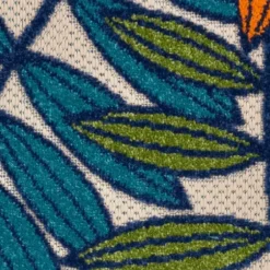 Outdoor Rugs-Kirkland's Home Blue Malibu Tribal Outdoor Area Rug, 7X9 Blue/Gray