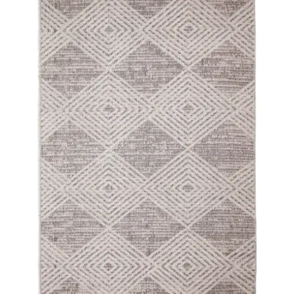 Outdoor Rugs-Kirkland's Home Blue Malibu Woven Diamond Outdoor Area Rug, 7X9 Blue/Ivory