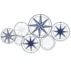 Wall Plaques-Kirkland's Home Blue Metal Layered Star Plates Wall Plaque Blue/White