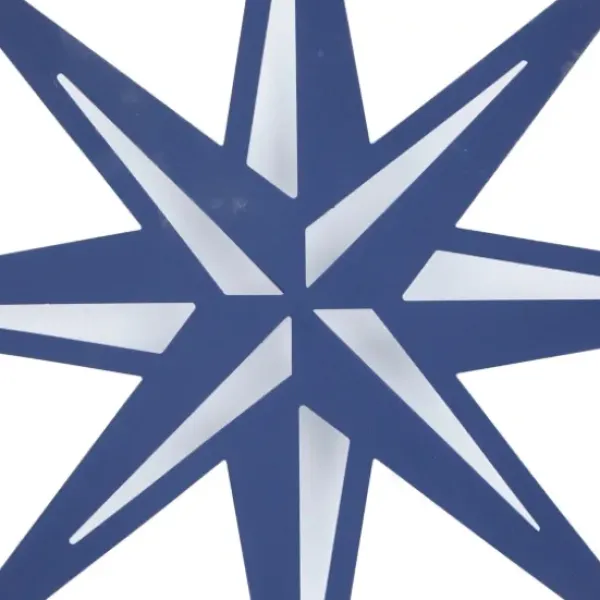 Wall Plaques-Kirkland's Home Blue Metal Layered Star Plates Wall Plaque Blue/White