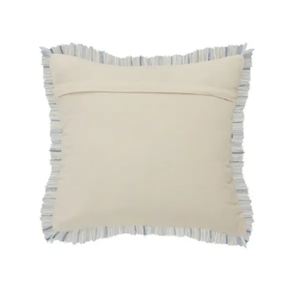 Pillows-Kirkland's Home Blue Modern Interwoven Accent Pillow Blue/White