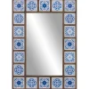 Decorative Mirrors-Kirkland's Home Blue Moroccan Tile Framed Mirror
