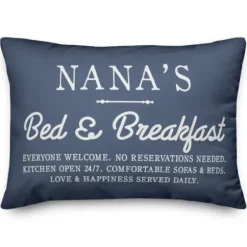 Pillows-Kirkland's Home Blue Nana'S Bed And Breakfast Accent Pillow Blue/White