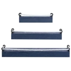Shelves-Kirkland's Home Blue Nautical 3-Pc. Wood Shelves
