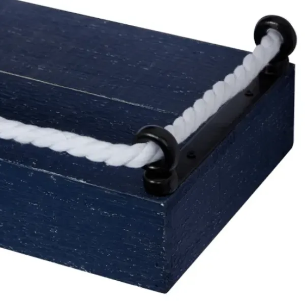Shelves-Kirkland's Home Blue Nautical 3-Pc. Wood Shelves