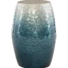 Accent & End Tables-Kirkland's Home Blue Ombre Mosaic Capiz Shell Drum End Table