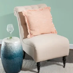 Accent & End Tables-Kirkland's Home Blue Ombre Mosaic Capiz Shell Drum End Table