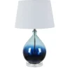 Table Lamps-Kirkland's Home Blue Ombre Teardrop Glass Table Lamp White