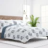 Quilts-Kirkland's Home Blue Patchwork Reversible 3-Pc. King Quilt Set Blue/White/Gray