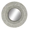 Decorative Mirrors-Kirkland's Home Blue Pear Mussel Shell Frame Coastal Wall Mirror