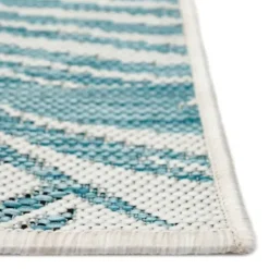Outdoor Rugs-Kirkland's Home Blue Pineapple Indoor/Outdoor Area Rug, 4X6 Blue/White